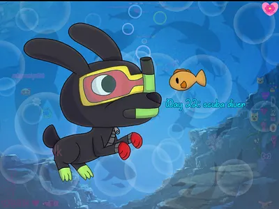 Junefairytale Day 22: scuba diver art post art tag digital art drawing fan art illustration