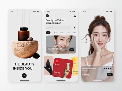 Beauty Product Mobile App beauty app beauty ecommerce beauty product beauty store ecommerce app fashion app makeup app mobile app design mobile ui modern ui shopping app skincare app user interface