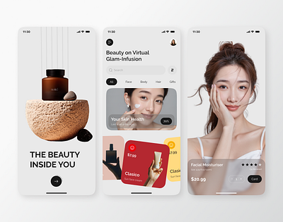 Beauty Product Mobile App beauty app beauty ecommerce beauty product beauty store ecommerce app fashion app makeup app mobile app design mobile ui modern ui shopping app skincare app user interface