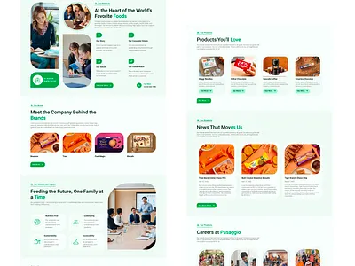 Parents Company Website Home Pages parents company website ui ux web design