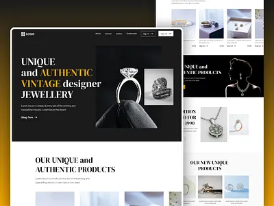 Jewellery website UI design design graphic design jewellery ui webdesign website
