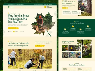 Tree Services & Landscaping Website Design gardening homepage landing landing page landscaping landscaping website plant tree services website tree trimming treecutting treeservices uiux web design website