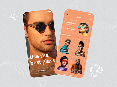 Sunglasses E-Commerce Mobile App design e book e commarce app figma design ios design landing page design mobile app design responsive design screenshot design shopping app ui