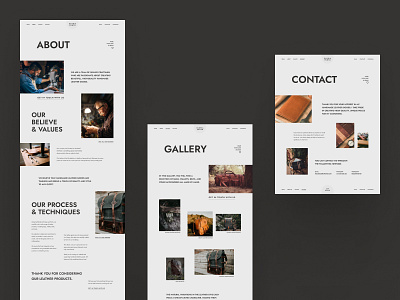 GP - Content pages about clean contact content creative gallery goods hero layout leather minimal minimalism personal photos portfolio simple typography web web design whitespace