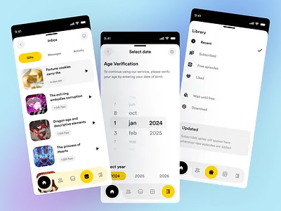 Comic Mobile App Redesign app design carton clean ui comic app comic book comic book app comic reader comic ui comics creative app design digital comics ios manga design mobile app mobile ui modern app design newsfeed ui inspiration uiux
