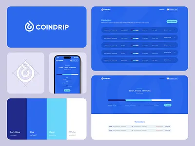 Coindrip - Logo design & UX branding design graphic design logo ui ux
