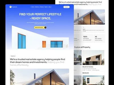 Real Estate Website Design apartment booking designer find property landing page design listing website modern ui property listing property search property ui real estate agency real estate design real estate designers real estate landing page real estate ui real estate website realestate website uiux web web design website