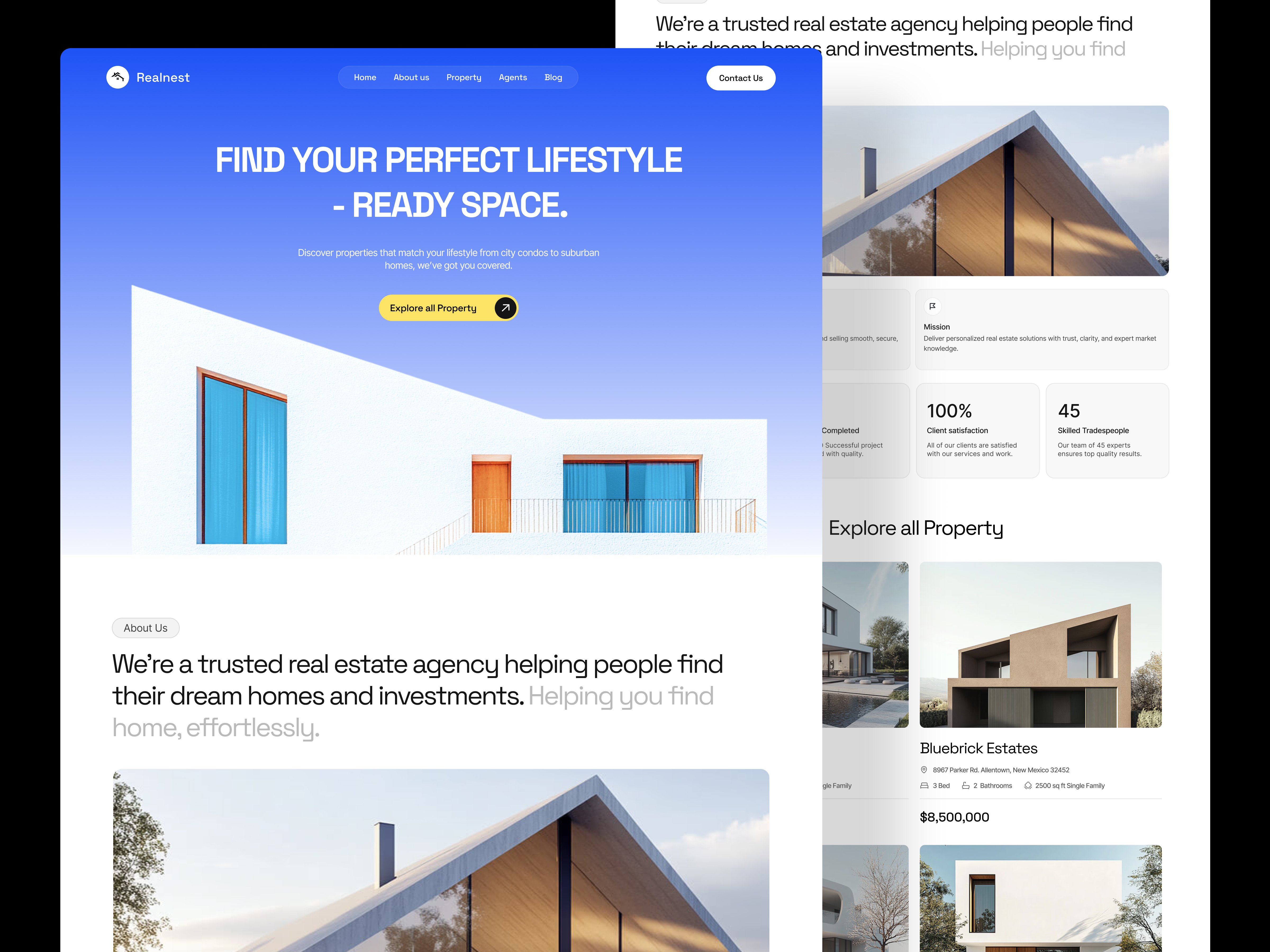Example of Real Estate Website Design