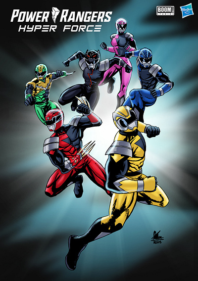 Power Rangers Hyper Force - Boom! Studios artist artwork book cover branding character illustration comic artist comic book comic style commic cover commission design drawing fanart hero illustration layout mask poster art power rangers tokusatsu