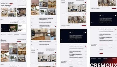 Cremoux - Luxury Design & Build Website construction interiordesign landingpage realestate uidesign webdesign