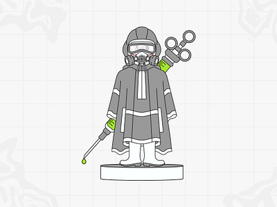 Gen Boys Gas Mask flat design graphic design human face illustration person vector