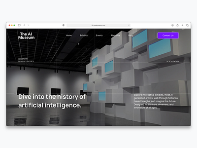 The Ai Museum - Hero Exploration app design graphic design ui ux