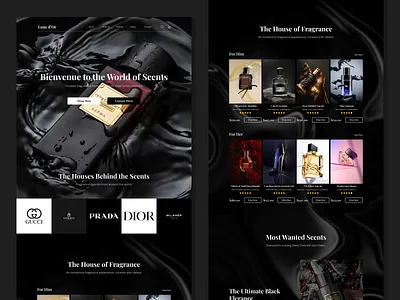 Luxury Perfume E-Commerce Website UI app branding e commerce web design ecommerce landing page luxury minimal perfume web design ui uiux ux web desing website