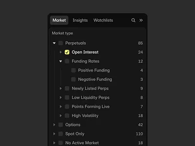 🌚 Tree filter app base ui components dark mode design desktop components figma design filter sorting tree filter ui ux