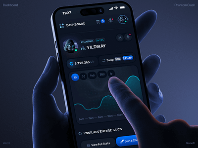 Phantom Clash: Crypto GameFi Dashboard blockchain game character design crypto game cryptocurrency dashboard ui etherium game app game design game interface game ui igaming memecoin mobile app design mobile design product design rpg game token web3 design web3 game