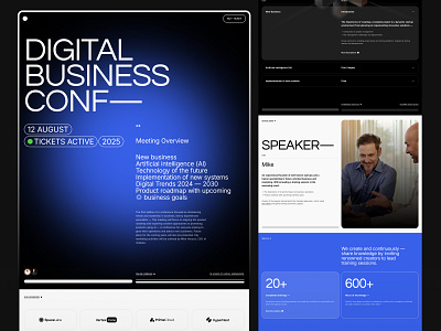 BusinessConf | Event - Template #1 ai blog cms concept design event landing page minimalist modern portfolio technology ui ux web web design webdesign website