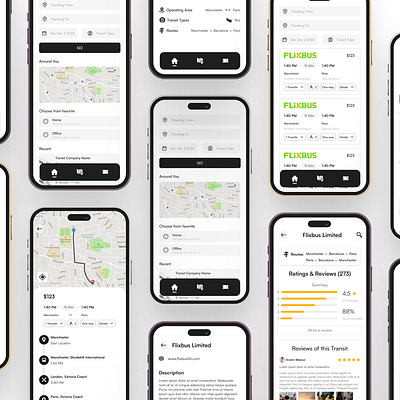 Transit App UI Design app ui design mobile app transit app transportation design ui ui design uiux design user experience design