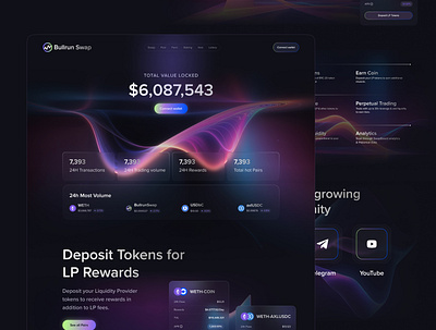 Crypto Landing Page crypto crypto landing page cryptocurrency landing page swap ui web design