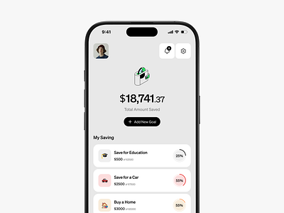 Finance Mobile App app app design banking banking mobile app design finance finance app finance app design finance mobile app fintech ios ios app mobile app money money saving saving ui