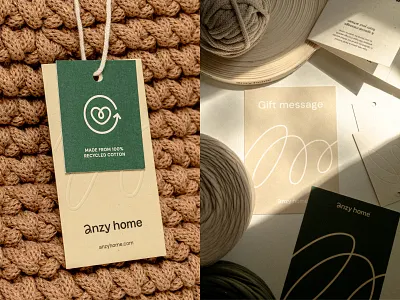 Anzy Home — home decor brand system #7 brand identity branding furniture handcrafted home decor identity knitted decor logo logotype packaging