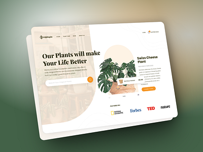 Plant Shop Landing Page design graphic design landing page landing page design plants ui ui design uiux ux design web design website wеb