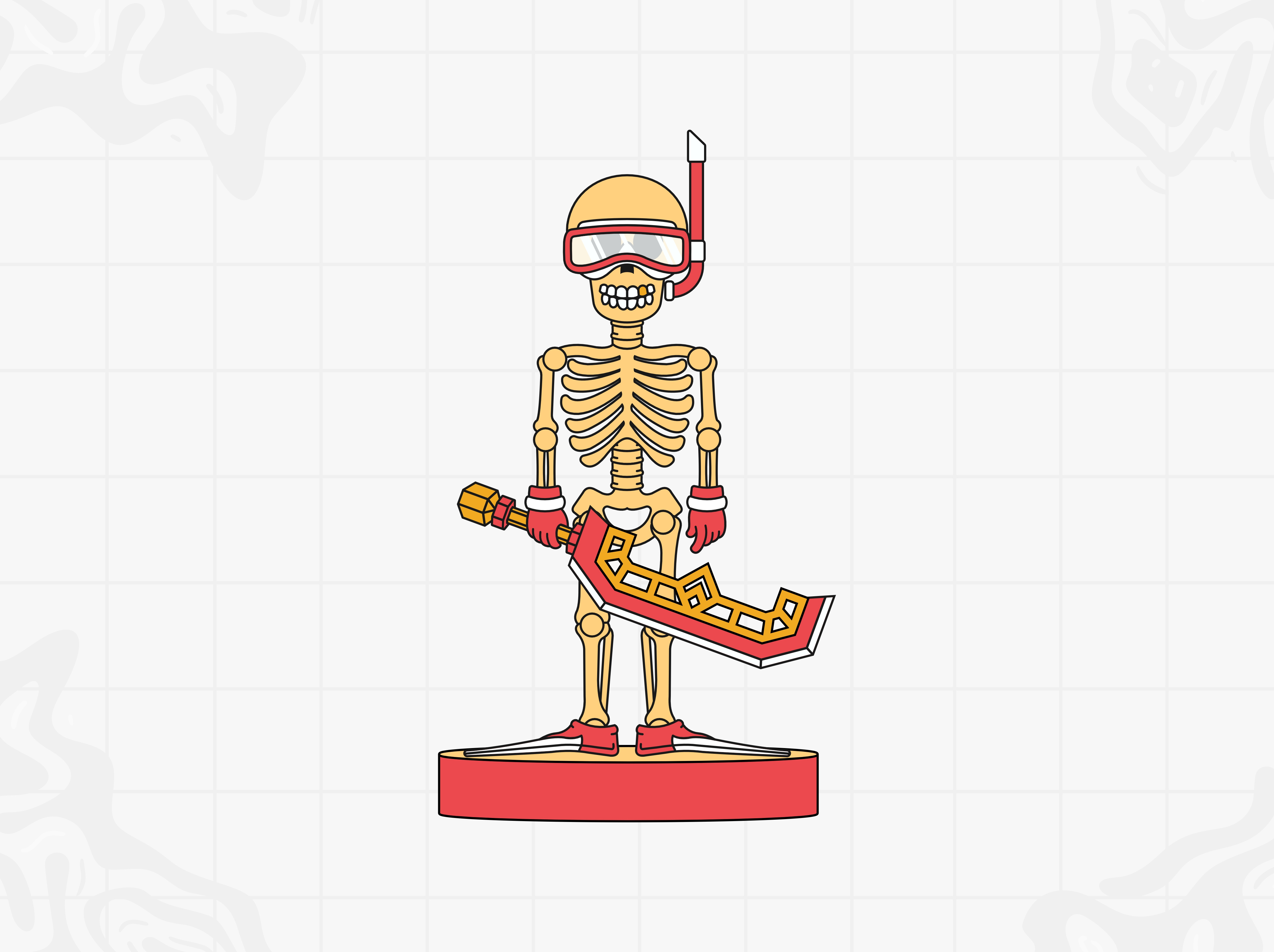 Gen Boys Skeleton character design character vector design flat design graphic design human face illustration skeleton