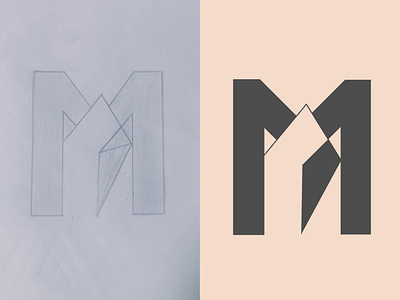 Letter M with Ice cube branding branding logo design flat logo geometric logo design graphic design illustration letter logo letter m logo logo logo design vector