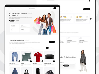 Modern E-commerce Web UI Design e commerce web landing page prototype ui uiux design user experience user interface ux web design website website concept wireframe
