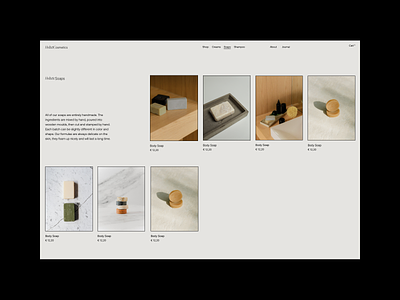 HolistiCosmetics Issue 110 cosmetics design e-commerce ecommerce gray landing page layout minimal minimaldesign product page ui ux uxui web webdesign
