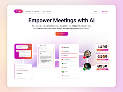 AI Meeting Notes Landing Page ai ai website artificial intelligence components devdock gradient landing page landingpage live meeting live record meeting online meeting saas site ui ux web web design webflow website website design