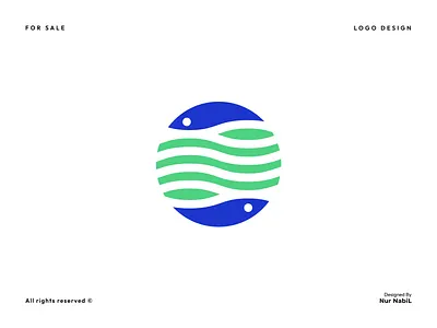 Fish +Sea Logo For Sale branding creative logo design fish icon fish logo fish logo design fish mark fishes logo graphic design illustration logo logo design logo fish minimal logo modern logo sea fish seafish logo seafood logo