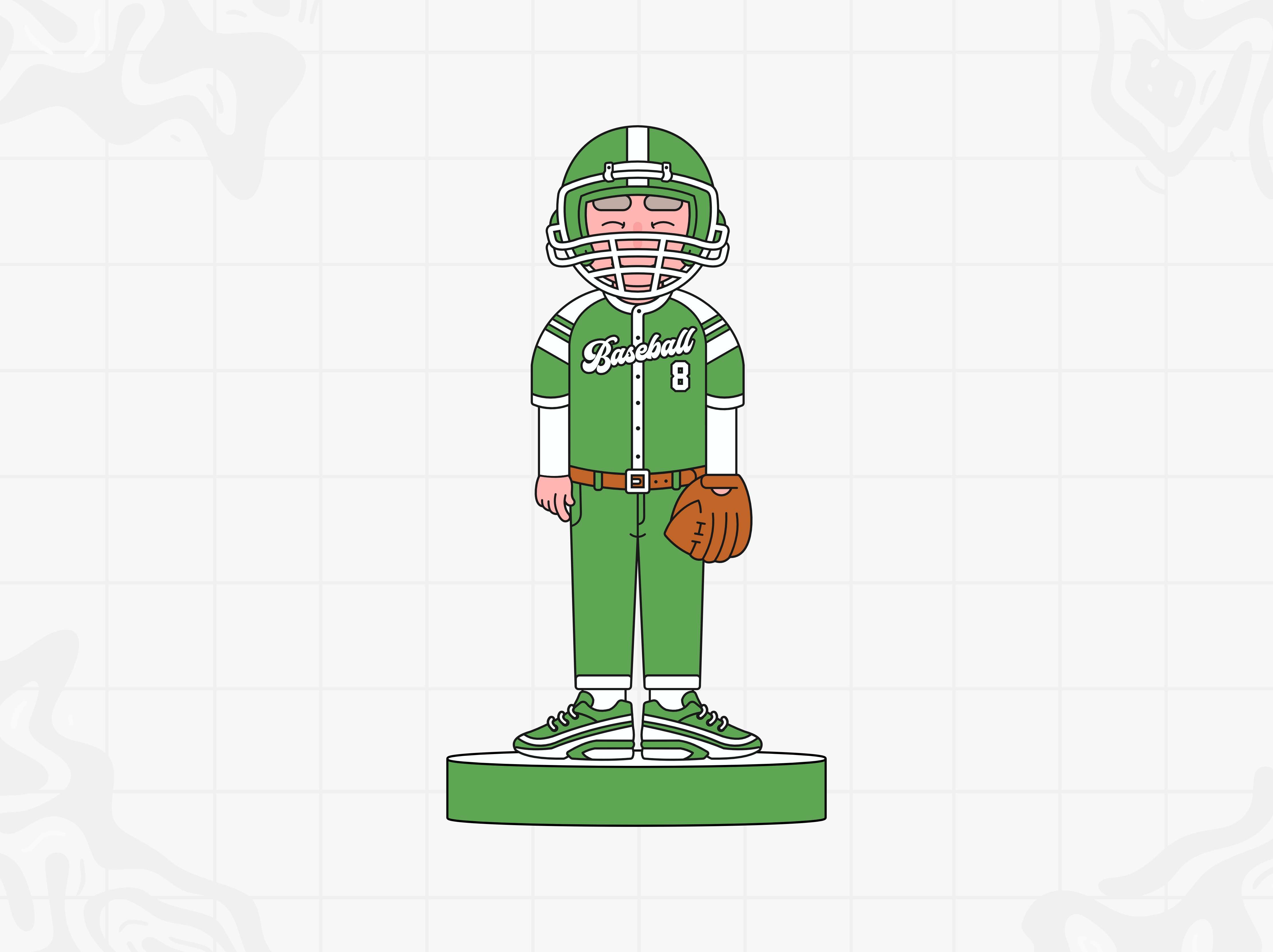 Gen Boys Baseball baseball character design character vector design flat design graphic design human face illustration vector