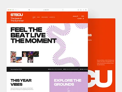 STECU Festival Music - Website events events party festival festival music festive landing page design music party ui design uiux web design website