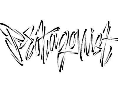 Protagonist calligraphy design script type typography