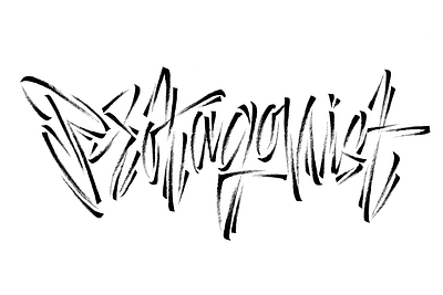 Protagonist calligraphy design script type typography