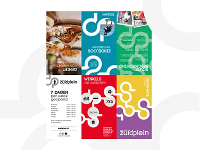 Vouwfolder Zuidplein Rotterdam branding design graphic design identity logo print design typography vector