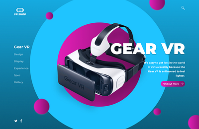 Landing page gearvr landingpage uiux virtualreality webdesign