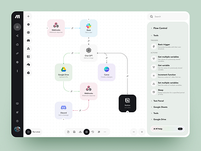 Dashboard UI Design for Automation Platform automation tool builder dashboard design dashboard ui design design system figma interface product design productivity saas task automation ui design web app design website design website interface workflow