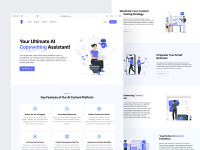 AI Website Concept UI/UX Design ai artificial intelligence landing page design ui ui design website website concept website design