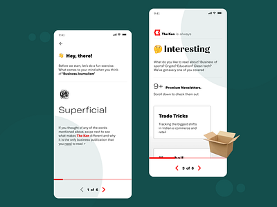The Ken - a subscription-only business news app app branding design figma graphic design icons login mobile newapp solutelabs steps ui ux