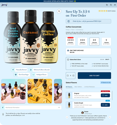Javvy Landing Page clean design creative landing page minimalist ui ux