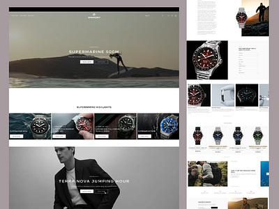 Luxury Watch Store Design dropshiping ecommerce fashion tech luxury brand mahamdulhasansobuj minimal ui shopify watches web design