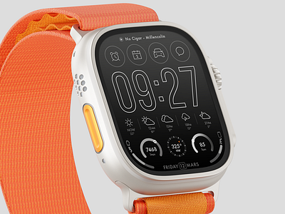 Apple Watch Face Ui apple face graphic design minimal mobile mockup smart watch time ui user interface ux watch watch face widget