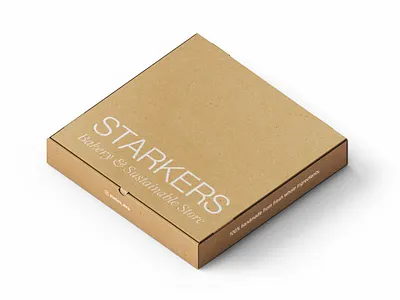 Starkers Pizza Box bakery box box design brand identity branding cafe cafe branding design food food packaging food packaging design kuala lumpur malaysia packaging design pizza box restaurant restaurant branding sustainable store