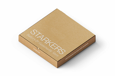 Starkers Pizza Box bakery box box design brand identity branding cafe cafe branding design food food packaging food packaging design kuala lumpur malaysia packaging design pizza box restaurant restaurant branding sustainable store