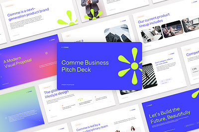 Comme – Modern Gradient Business Pitch Deck Presentation business clean design google slides gradient graphic design keynote modern pitch deck powerpoint presentation vibrant