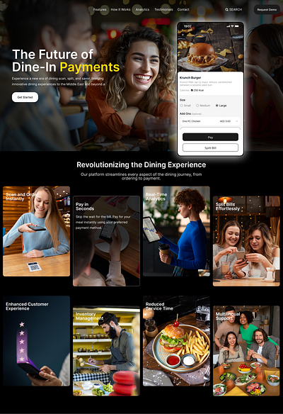 The Future of Dine-In Payments branding cafe creative dubai dubaieats future graphic design hotel landing qrcode restaurant uae uaefoodie ui ux