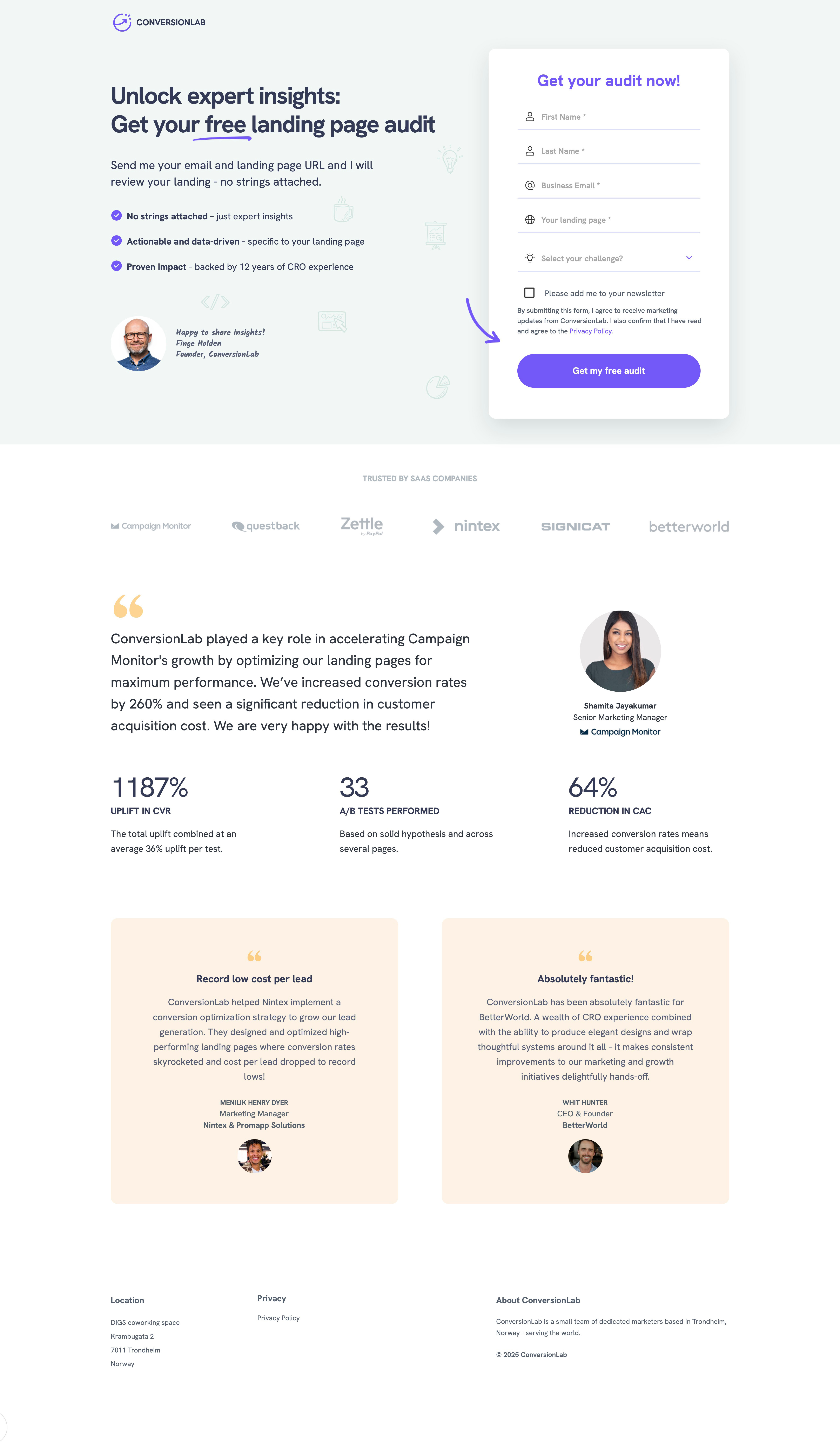 Example of Landing Page Design