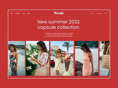 Rouje | E-commerce redesign animation design ui ux web