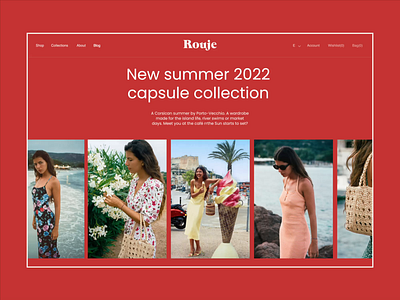 Rouje | E-commerce redesign animation design ui ux web